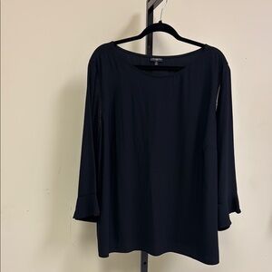 Talbots Black 3/4 Sleeve Blouse Classic Style